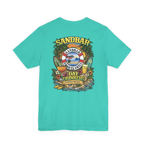 Sandbar Day Drinkers Tee | Cocoa Beach Surf Tropical Shirt