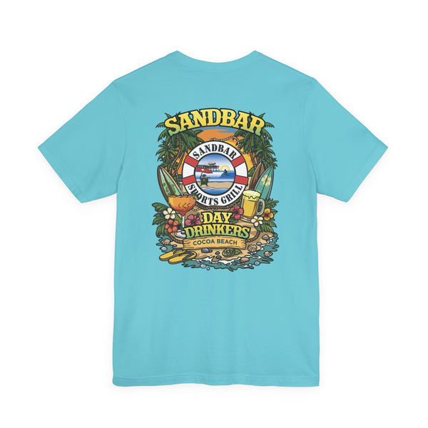 Sandbar Day Drinkers Tee | Cocoa Beach Surf Tropical Shirt
